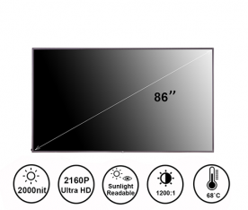 86寸2000亮度高亮（liàng）液晶屏