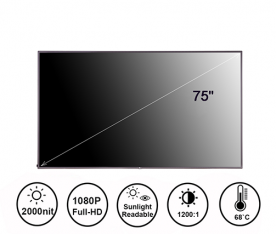 75寸2000亮（liàng）度高亮液晶屏